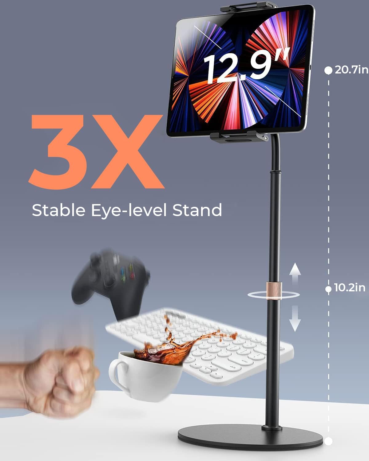 Lisen Adjustable Tablet Stand for Desk