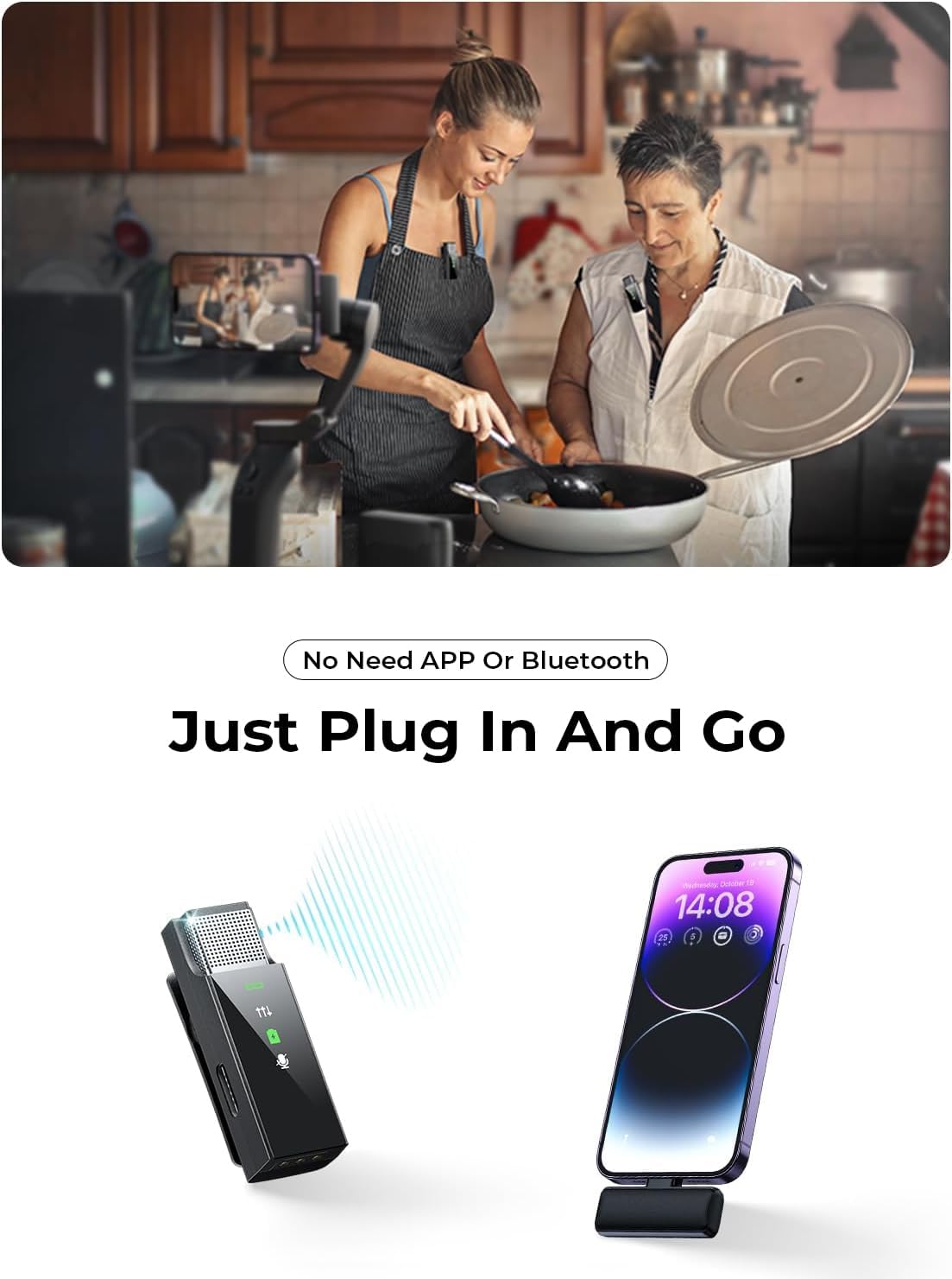 Lisen Wireless Lavalier Microphone for iPhone