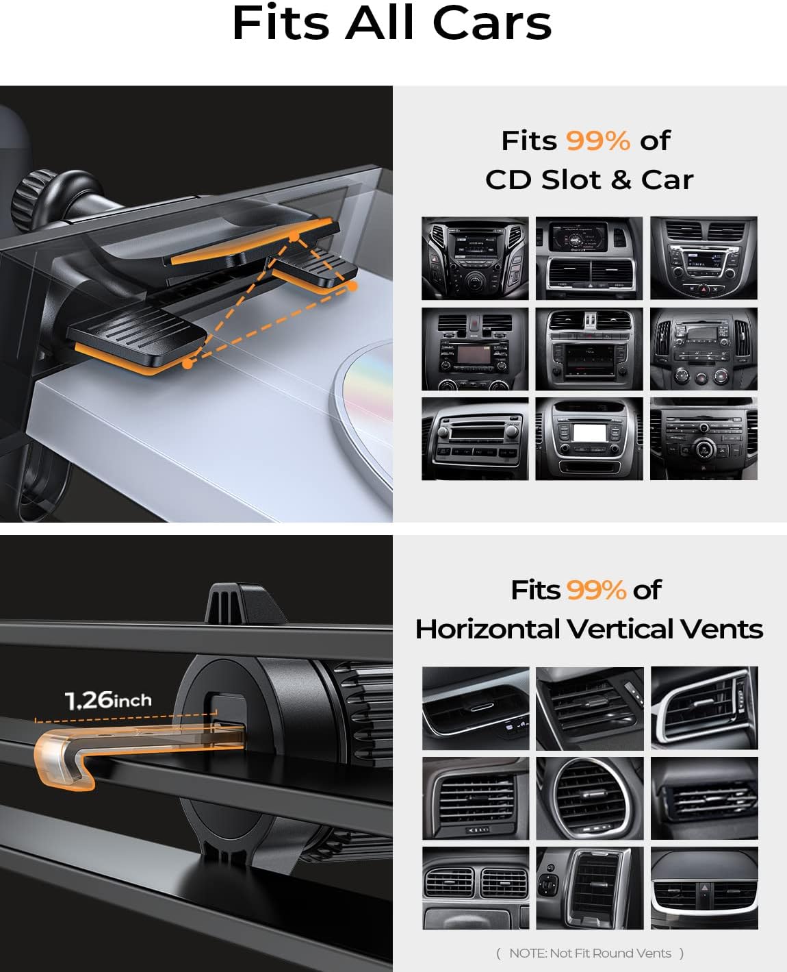 Lisen CD/Vent Phone Holder for Car