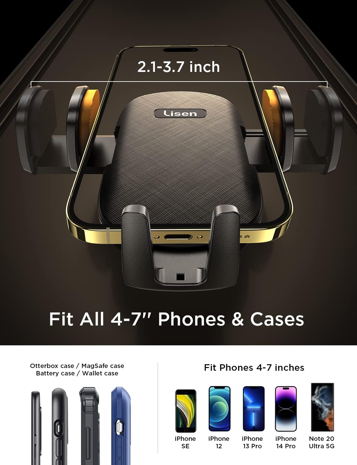 Lisen CD/Vent Phone Holder for Car