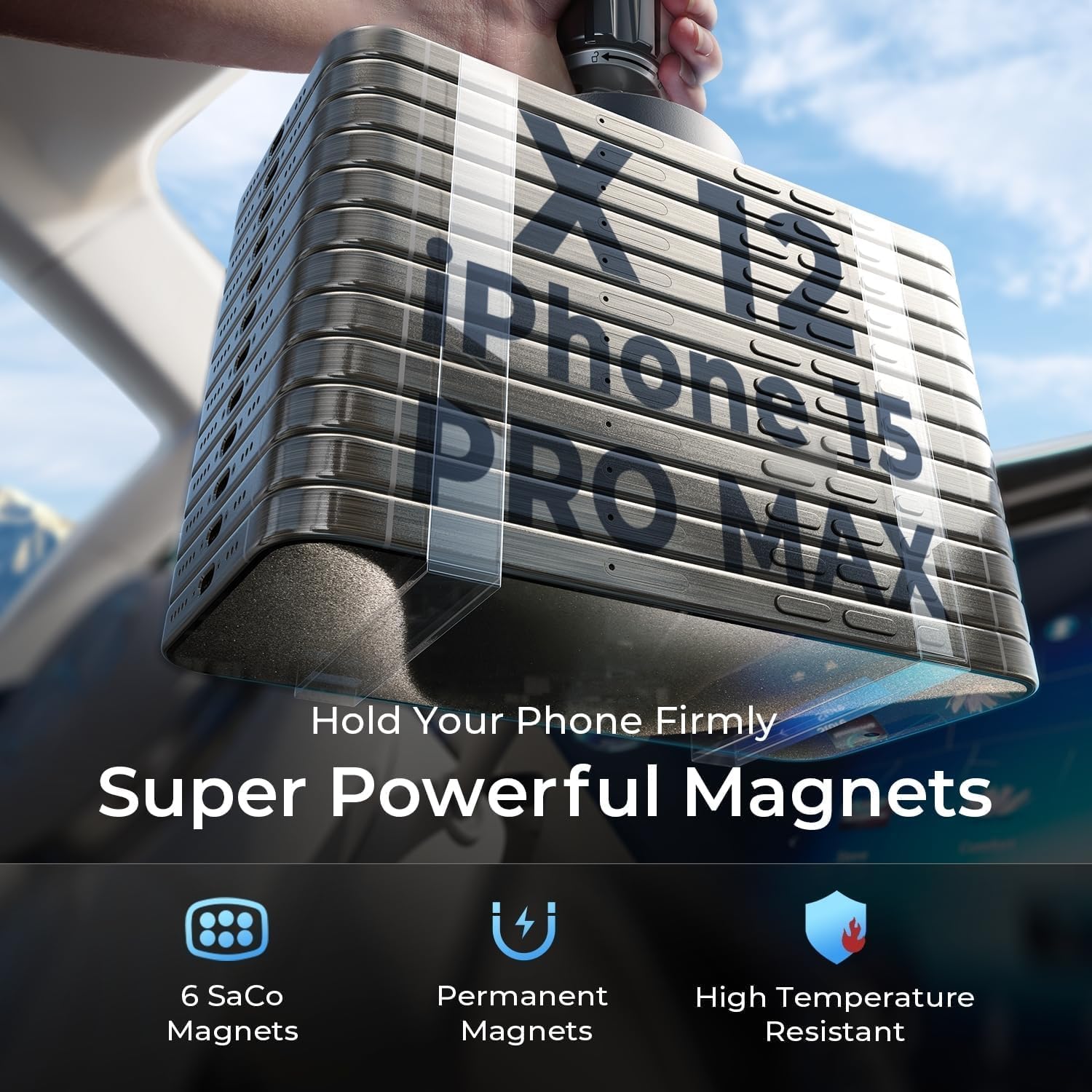 LISEN Magnetic Magnetic Car Phone Holder