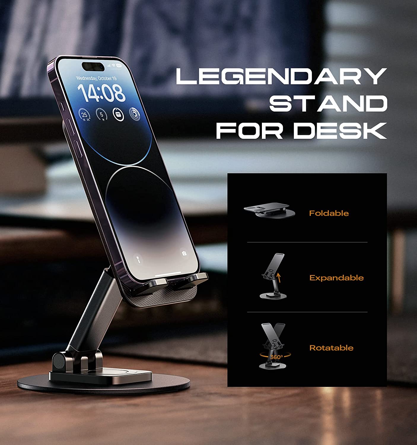 Lisen Foldable Phone Stand for Desk