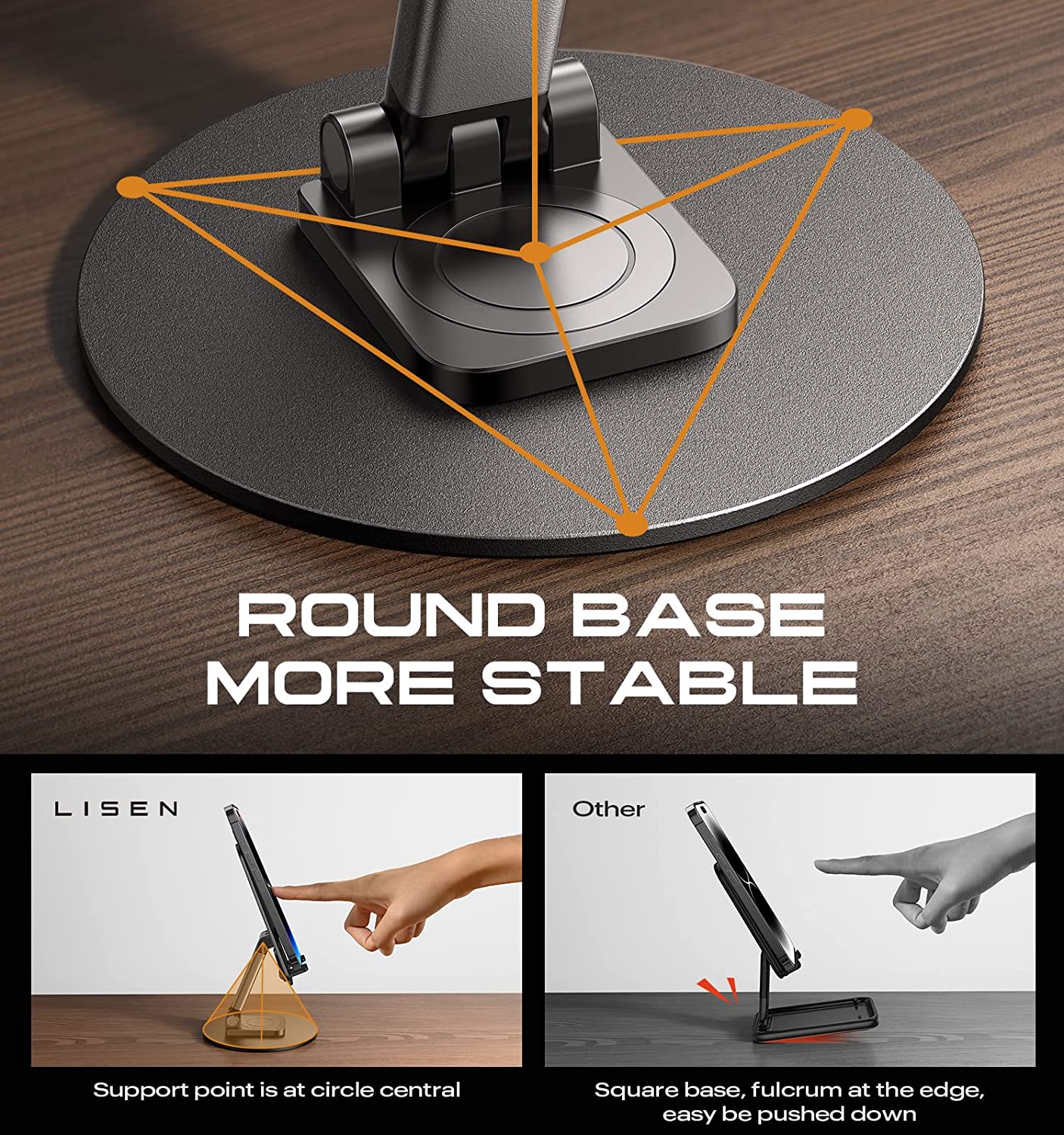 Lisen Foldable Phone Stand for Desk