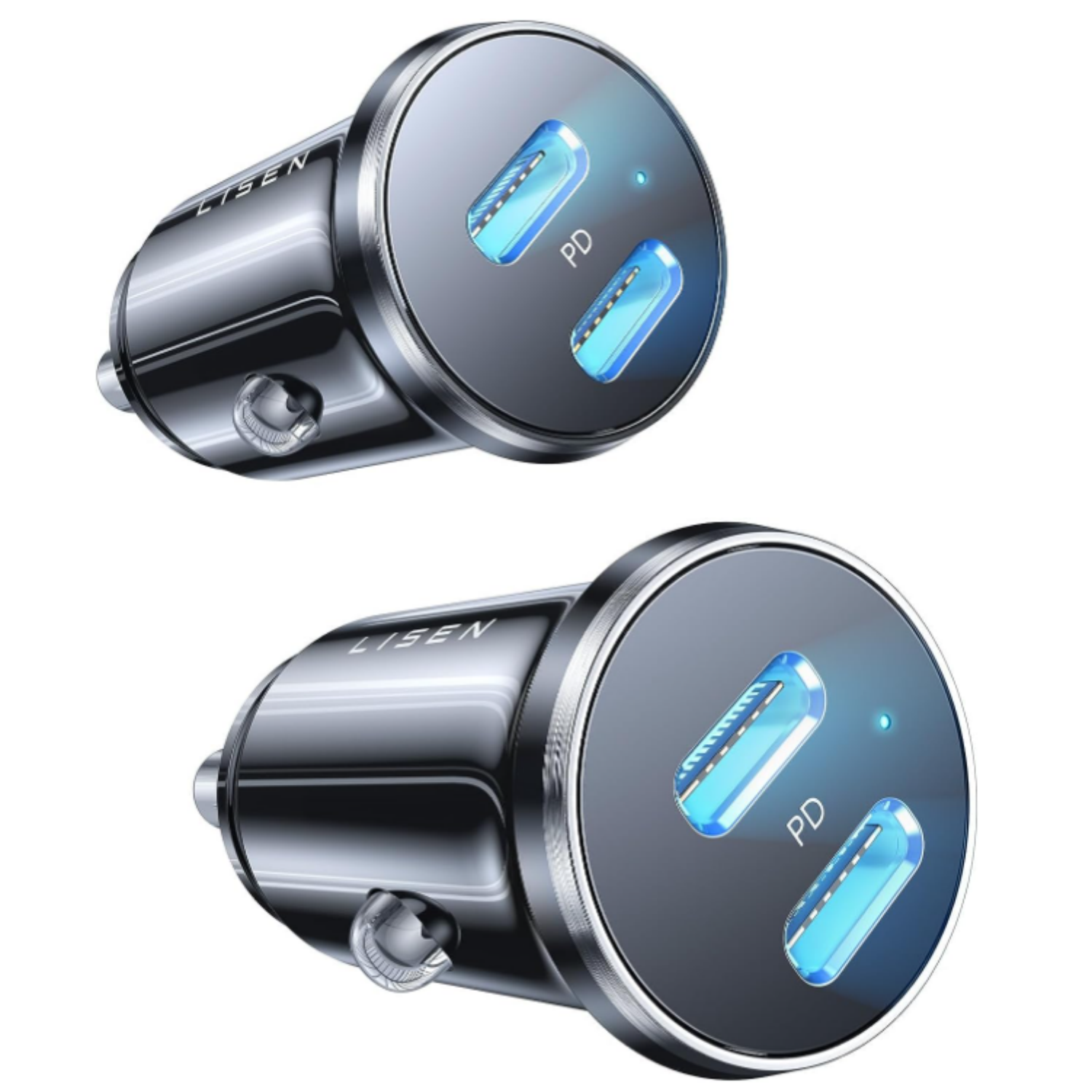 Lisen Dual USB C Car Charger 2-Pack