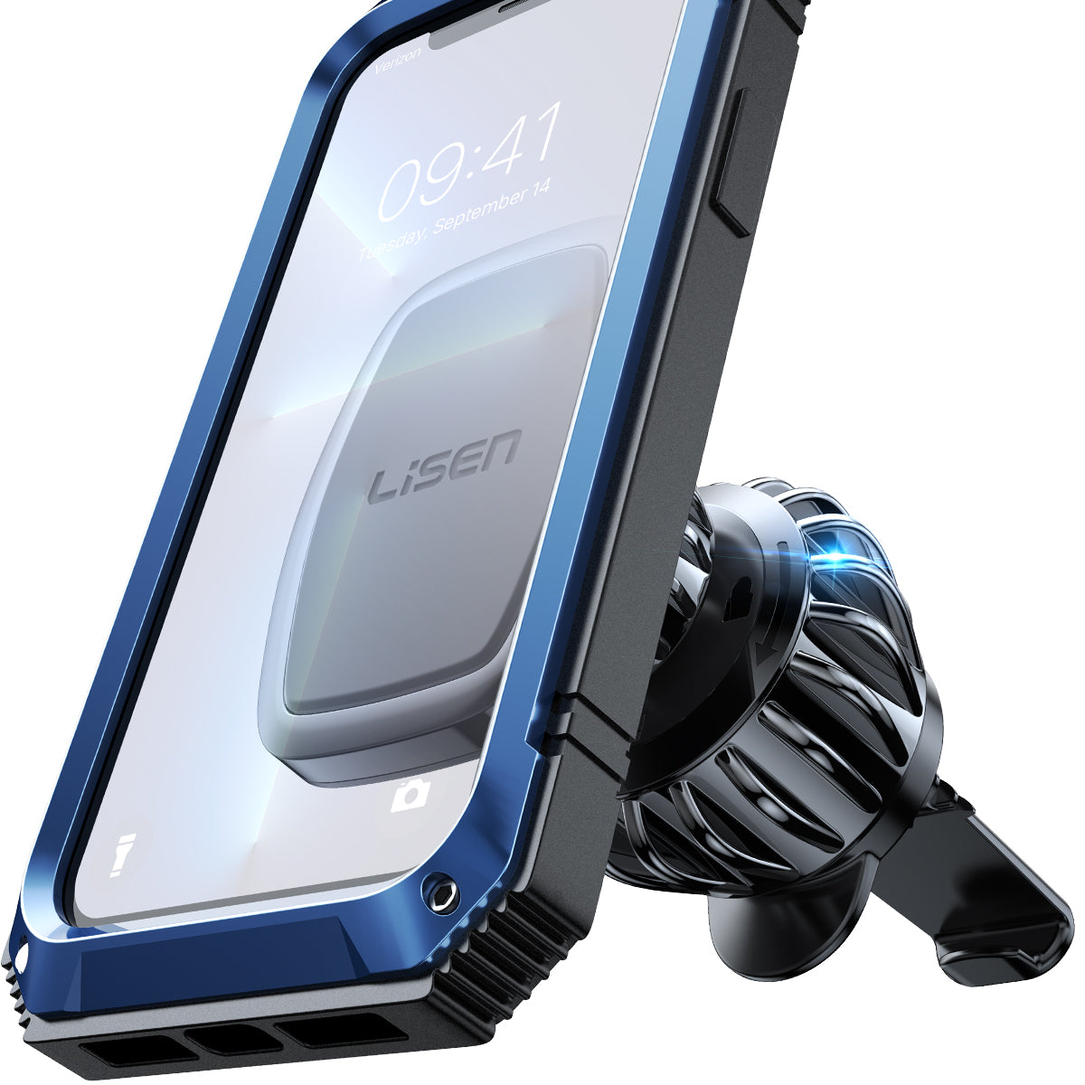 LISEN Phone Holder Car, [Upgraded Clip] Magnetic Phone Mount [6 Strong  Magnets] Car Phone Mount [Case Friendly] Phone Car Holder Mount Compatible  with
