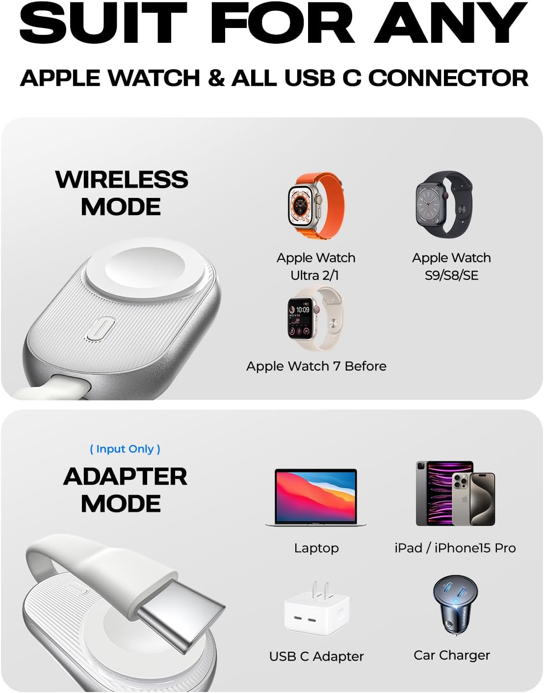 Lisen Wireless Charger for Apple Watch
