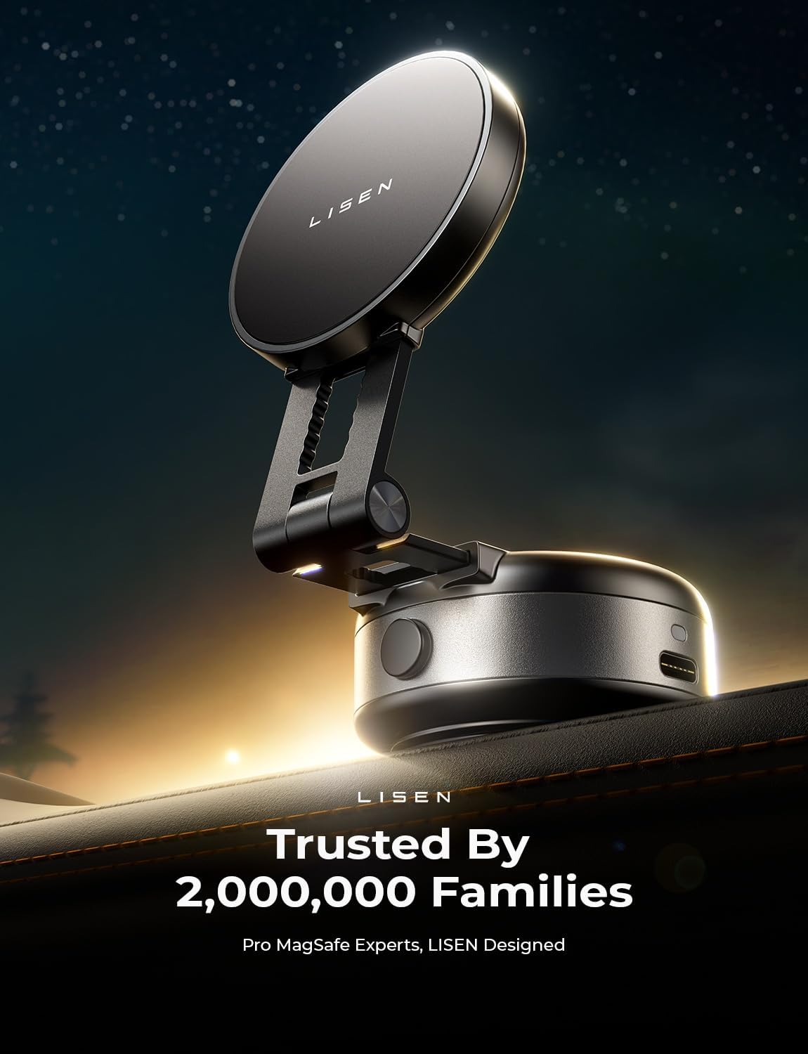 Magsafe Car Mount LISEN MagSafe Phone Mount Electric Vacuum