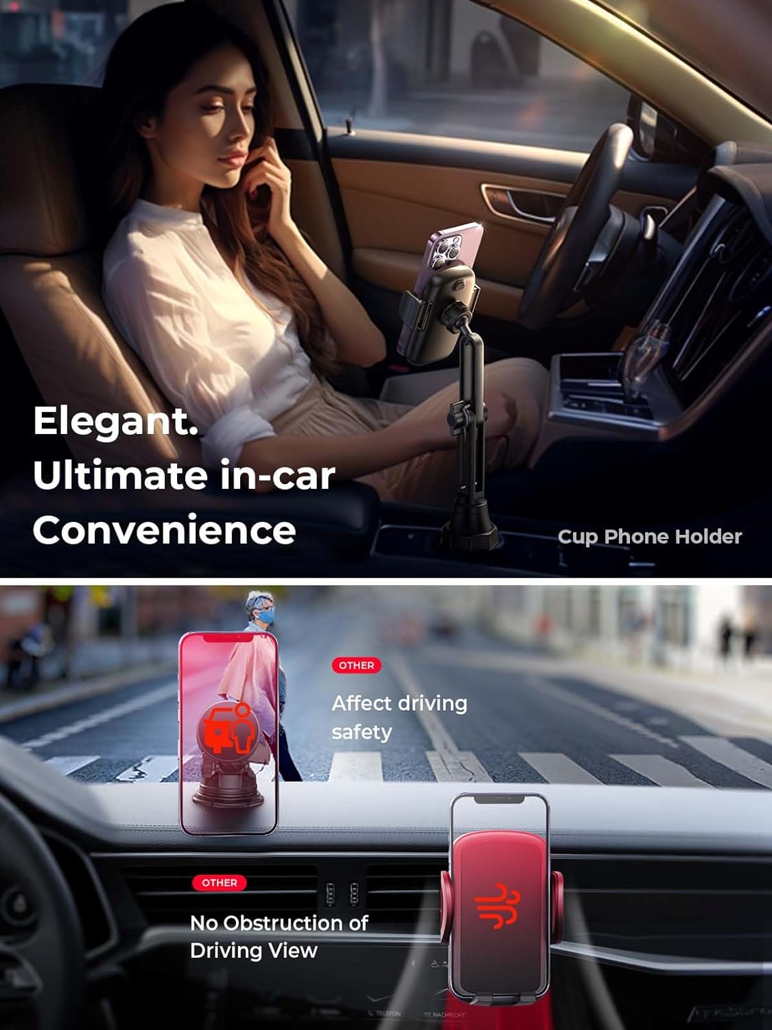 Lisen Cup Holder Phone Mount for Car