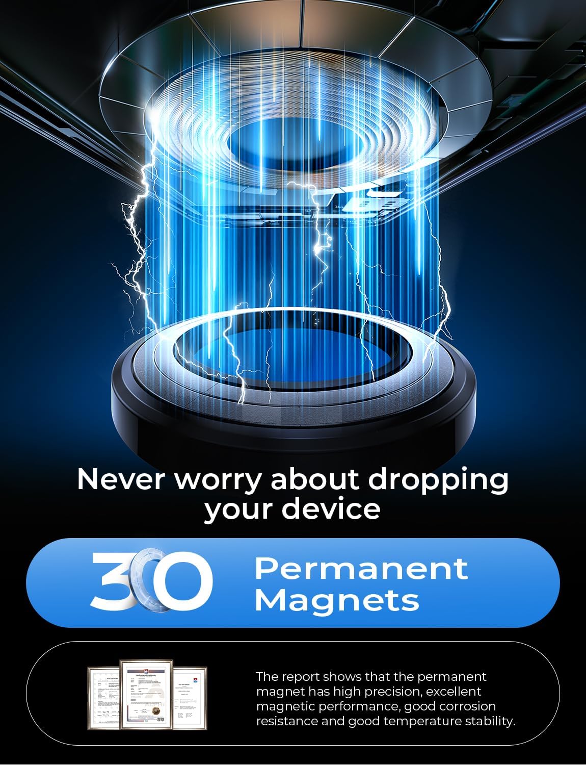 Supporto Magnetico Auto LISEN Per MagSafe - 20 Magnet, 360° Rotazione, Per IPhone 15/14/13/12 E Android - Foto 3