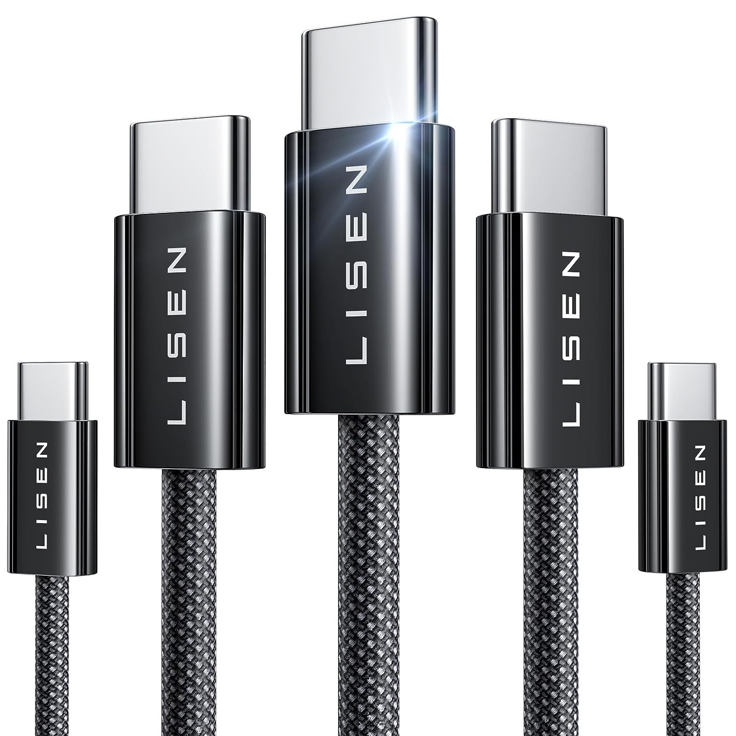 Lisen USB C to C Cable [60W, 5-Pack]