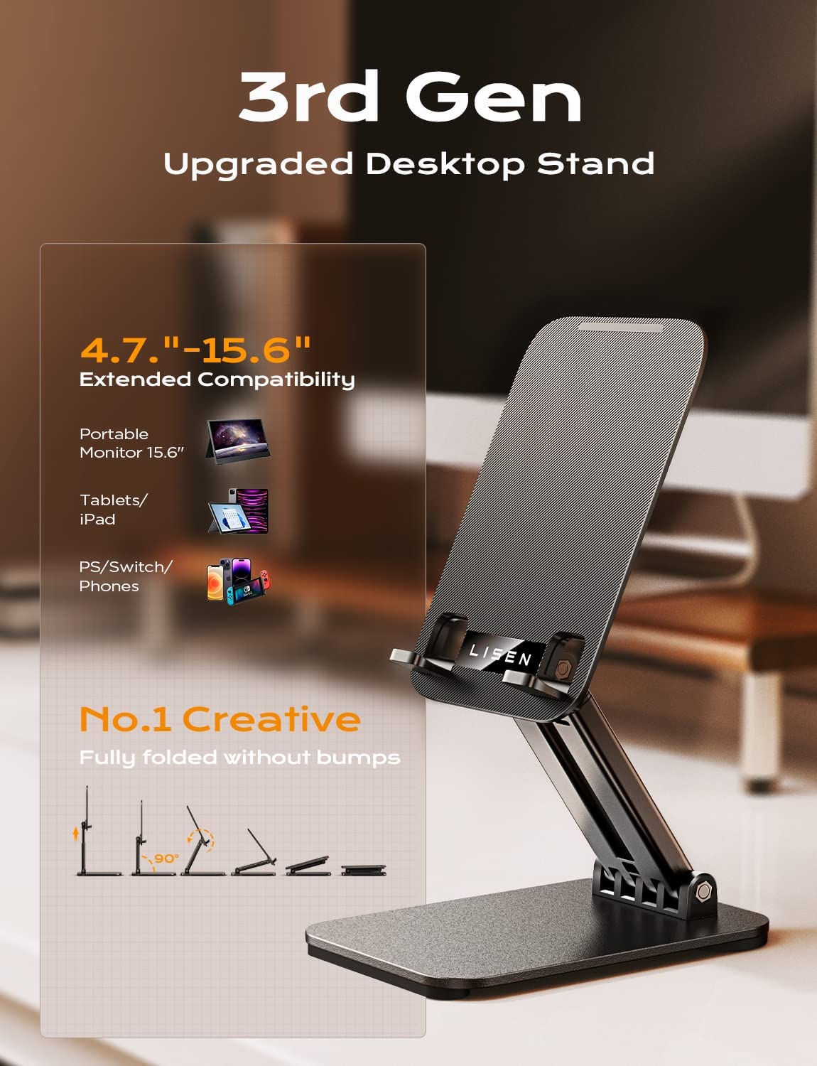 Adjustable IPad Tablet Desk Stand——LISEN