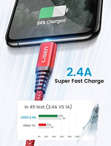 Lightning Cable (6.6ft) 2 colors - Lisen